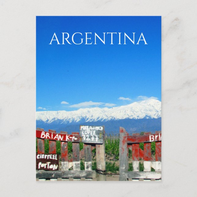 Postal argentina mendoza gate (Anverso)