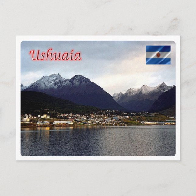 Postal Argentina - Ushuaia - De noche - (Anverso)