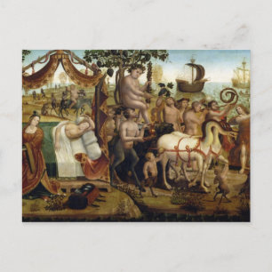 Postal Ariadna en Naxos, de la historia de Teseo (petróle