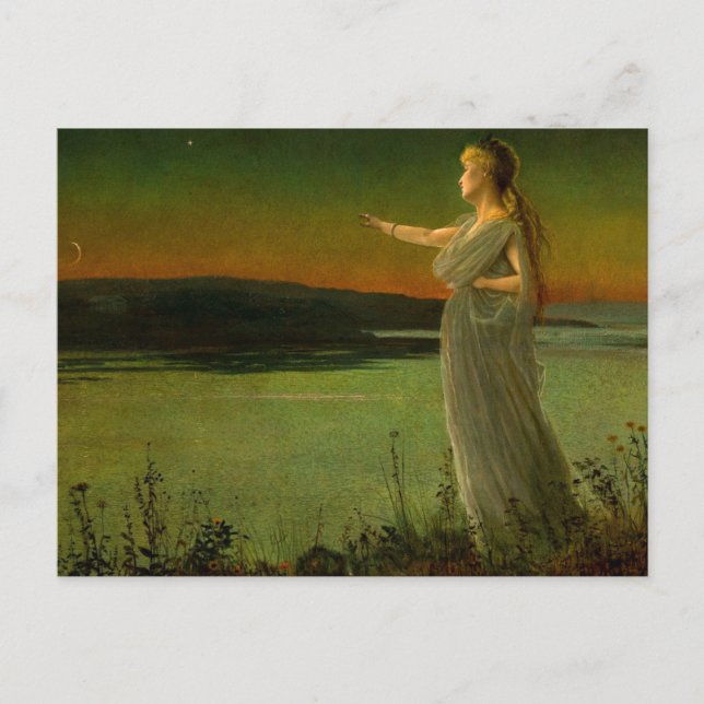 Postal Ariadne en Naxos John Atkinson Grimshaw (Anverso)