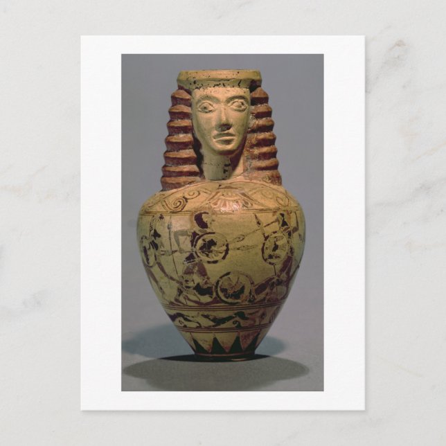 Postal Aríbalos Proto-Corinthianos con cabeza humana, dec (Anverso)