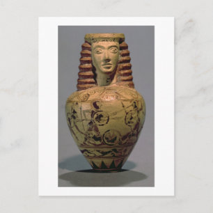 Postal Aríbalos Proto-Corinthianos con cabeza humana, dec