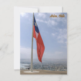 Postal Arica, Chile, Morro de Arica, Flag / City View