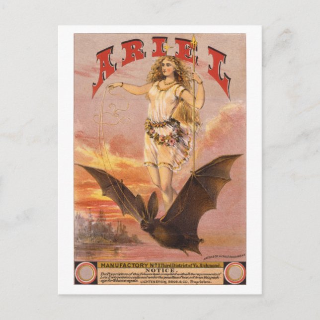 Postal Ariel en un bote (Anverso)