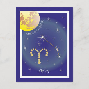 Postal Aries 21 de marzo al 20 de abril de Postkarte