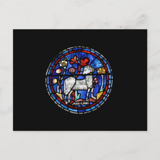 Postal Aries Astrología Gótica Cristal Manchado Windows P