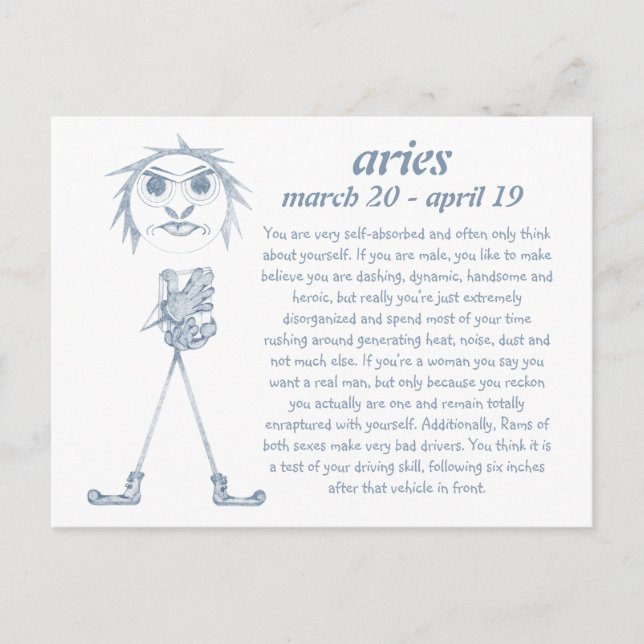 Postal Aries [- BitchScope - ] Postcard (Anverso)