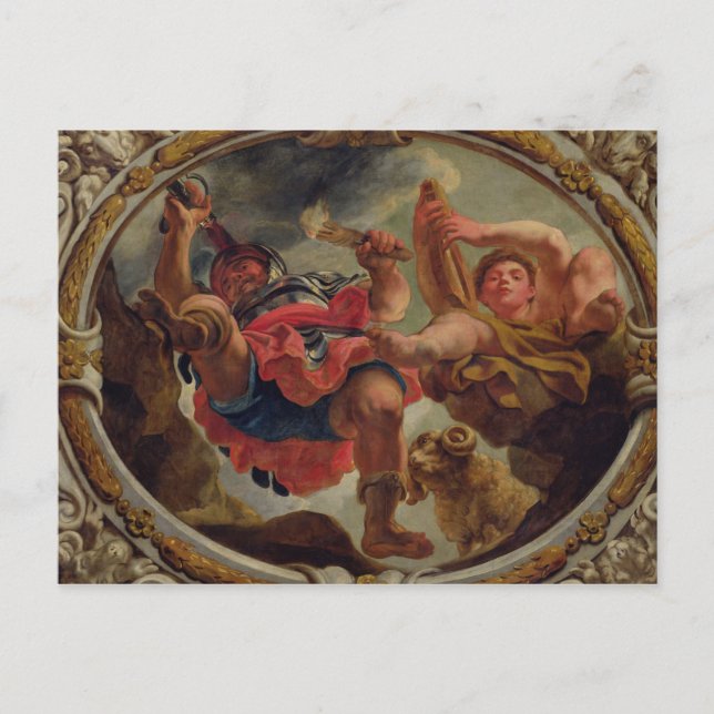 Postal Aries, de los Rótulos del Zodiac (Anverso)