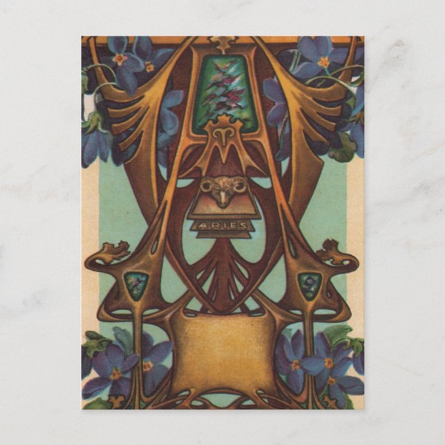 Postal Aries el Ram - Zodiac (Anverso)