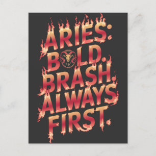 Postal Aries: Negrita, Brash, siempre primero