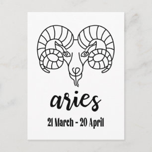 Postal Aries, signo de Zodiac