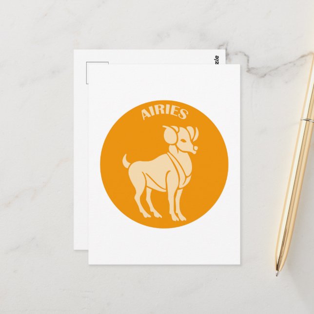 Postal Aries, Signo del Zodiaco, Horóscopo, Astrología (Anverso/Reverso In Situ)