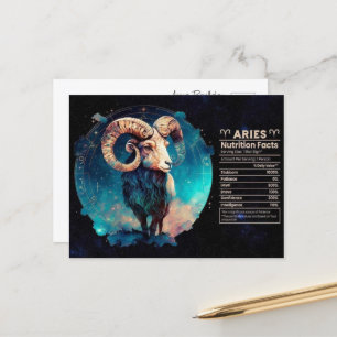 Postal Aries Zodiac Birthday Postcard