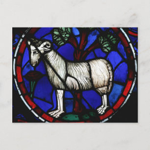 Postal Aries Zodiac Sed Glass Notre-Dame de Paris Pc