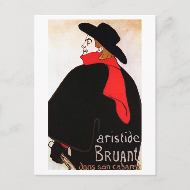 Postal Aristide Bruant dans son Cabaret (Anverso)