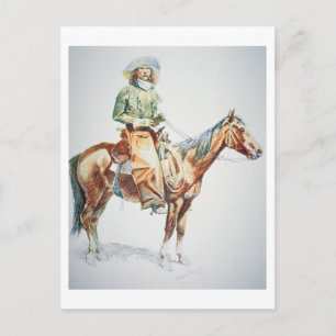Postal Arizona Cowboy, 1901 (crayon en papel)