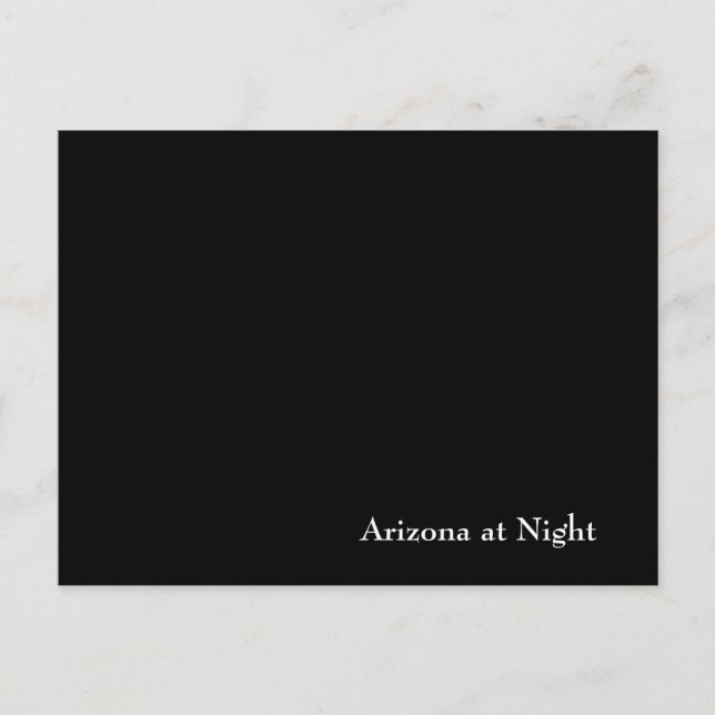 Postal Arizona de noche (Anverso)
