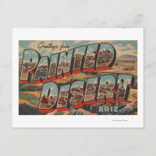 Postal Arizona - Desierto pintado - Escenas de letras gra