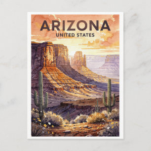 Postal Arizona EE. UU. Viaje Vintage