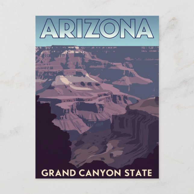 Postal Arizona Estado del Gran Cañón (Anverso)