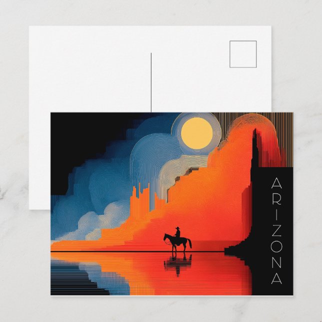 Postal Arizona, estilo Minimalista (Anverso / Reverso)