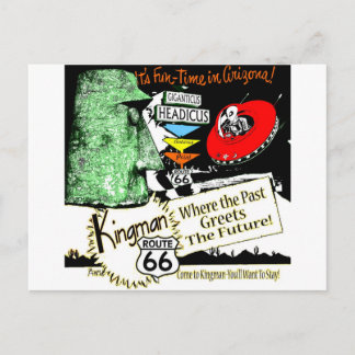 Postal Arizona Fun-Time estilo 1950 Alien UFO Route 66