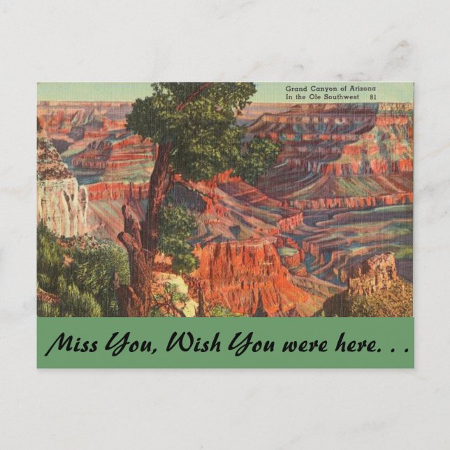 Postal Arizona, Gran Cañón (Anverso)