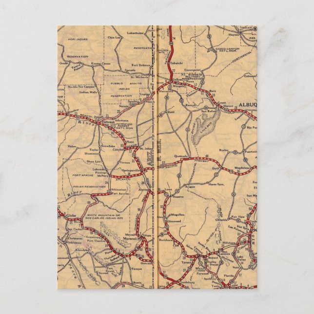 Postal Arizona, Nuevo México (Anverso)