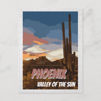 Postal Arizona Phoenix Valley de Sun Cactus Postcard