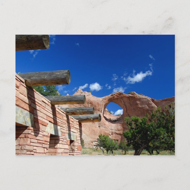 Postal Arizona, Roca de la Ventana. Capital del Navajo (Anverso)