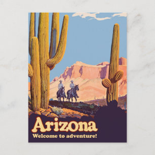 Postal Arizona, Vaqueros en el Desierto, Cactus