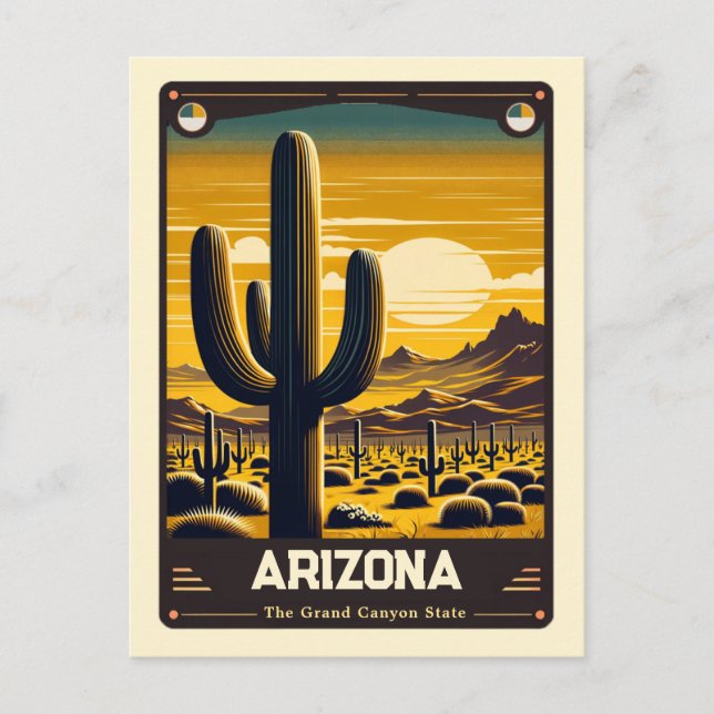 Postal Arizona | Vintage patriótico (Anverso)