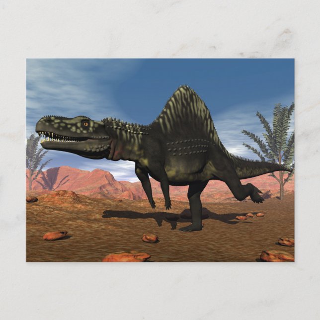 Postal Arizonasauro dinosaurio - 3D renderizado (Anverso)