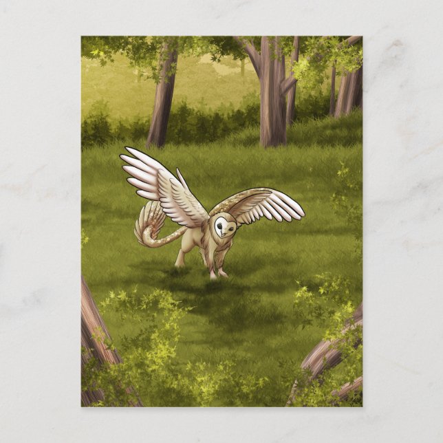 Postal Arkaen - Barn Owl Griffin (Anverso)