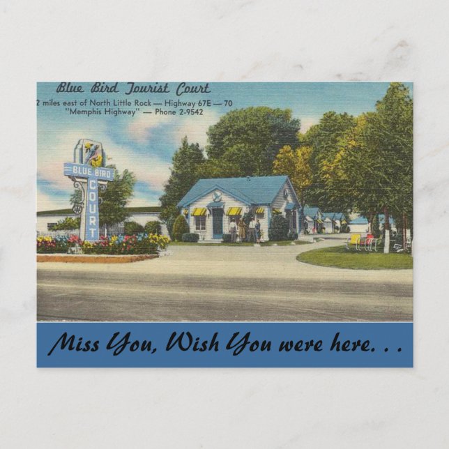 Postal Arkansas, Blue Bird Tourist Court (Anverso)