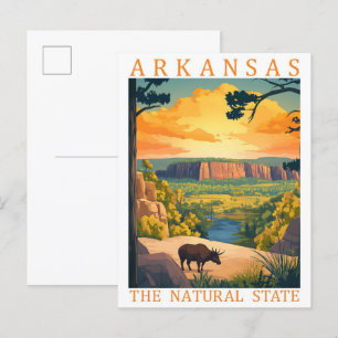 Postal Arkansas el lugar de viaje del estado natural de l