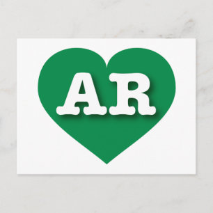 Postal Arkansas Green Heart - Me encanta AR