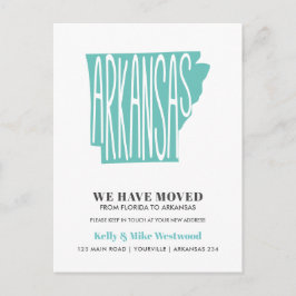 Postal ARKANSAS Hemos movido la nueva dirección Nueva cas