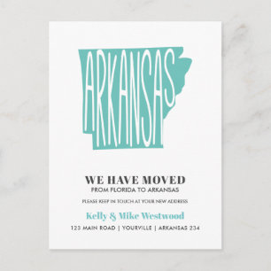 Postal ARKANSAS Hemos movido la nueva dirección Nueva cas