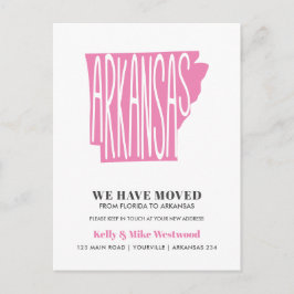 Postal ARKANSAS Hemos movido la nueva dirección Nueva cas