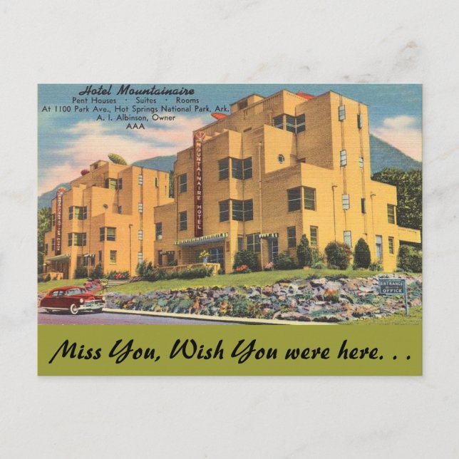 Postal Arkansas, Hotel Mountainaire (Anverso)