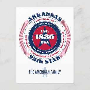 Postal Arkansas, Little Rock, AR, Patriótico, Monograma