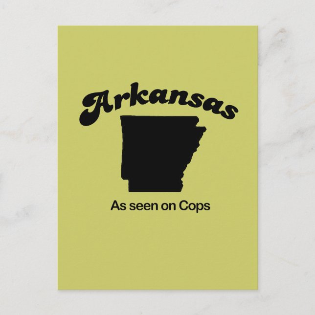 Postal Arkansas Motto - Como se ve en los policías (Anverso)