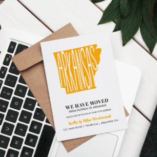 Postal ARKANSAS Nos hemos mudado Nueva dirección Nuevo Ho