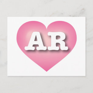 Postal Arkansas Pink Fade Heart - Me encanta AR