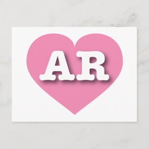 Postal Arkansas Pink Heart - Me encanta AR