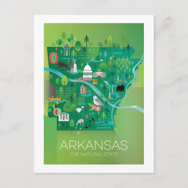 Postal Arkansas Postcard (Anverso)