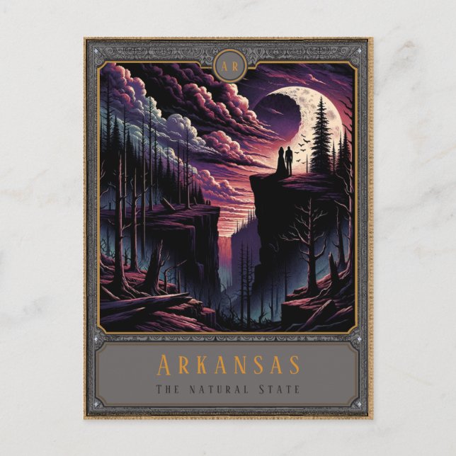 Postal Arkansas | Postcarta de arte gótico (Anverso)