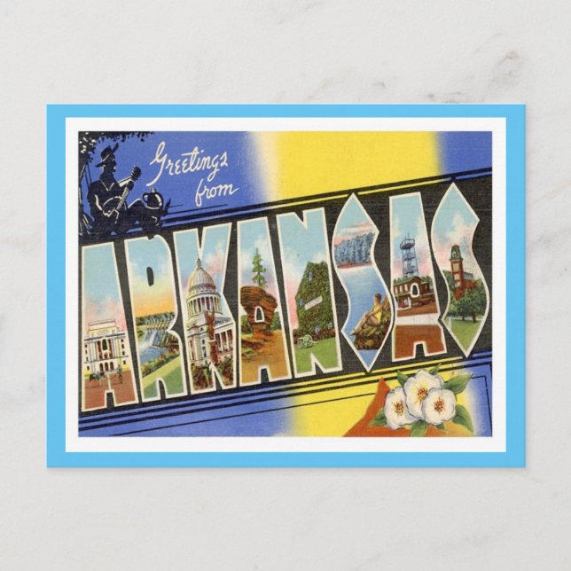 Postal Arkansas Saludos Desde Estados Unidos (Anverso)