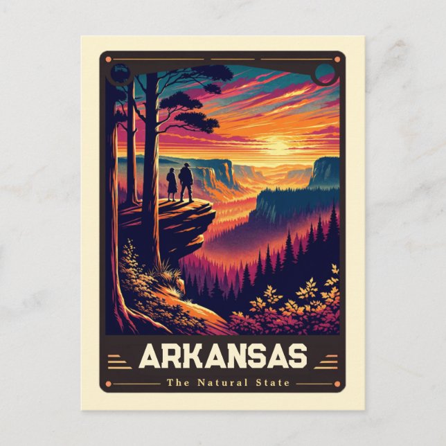 Postal Arkansas | Vintage patriótico (Anverso)